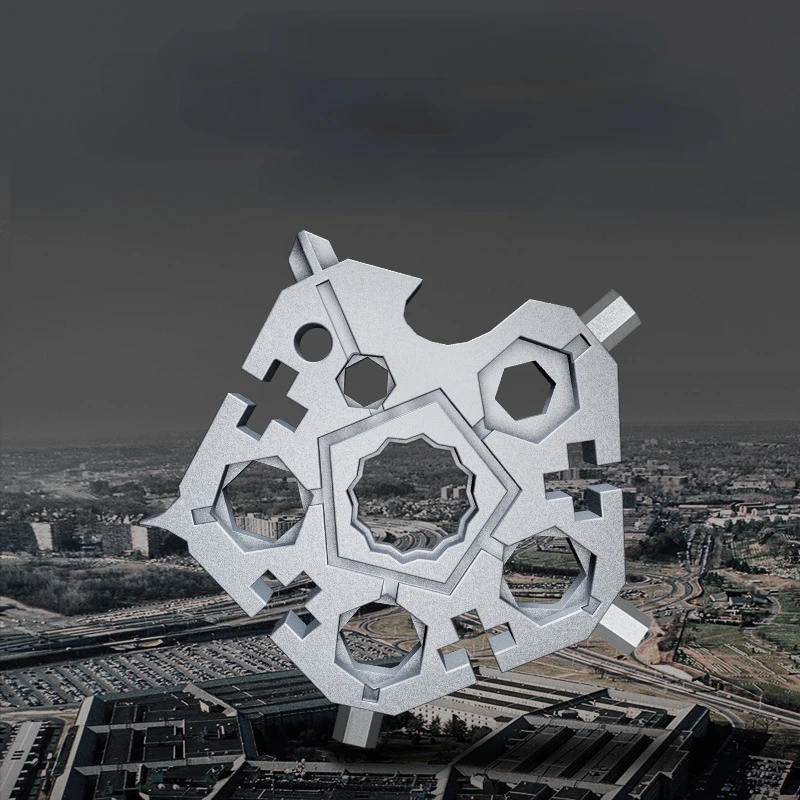 

23-In-1 Multifunctional Pentagonal Snowflake Torque Wrench EDC Portable Mini Keychain Screwdriver Household Car Repair Tools