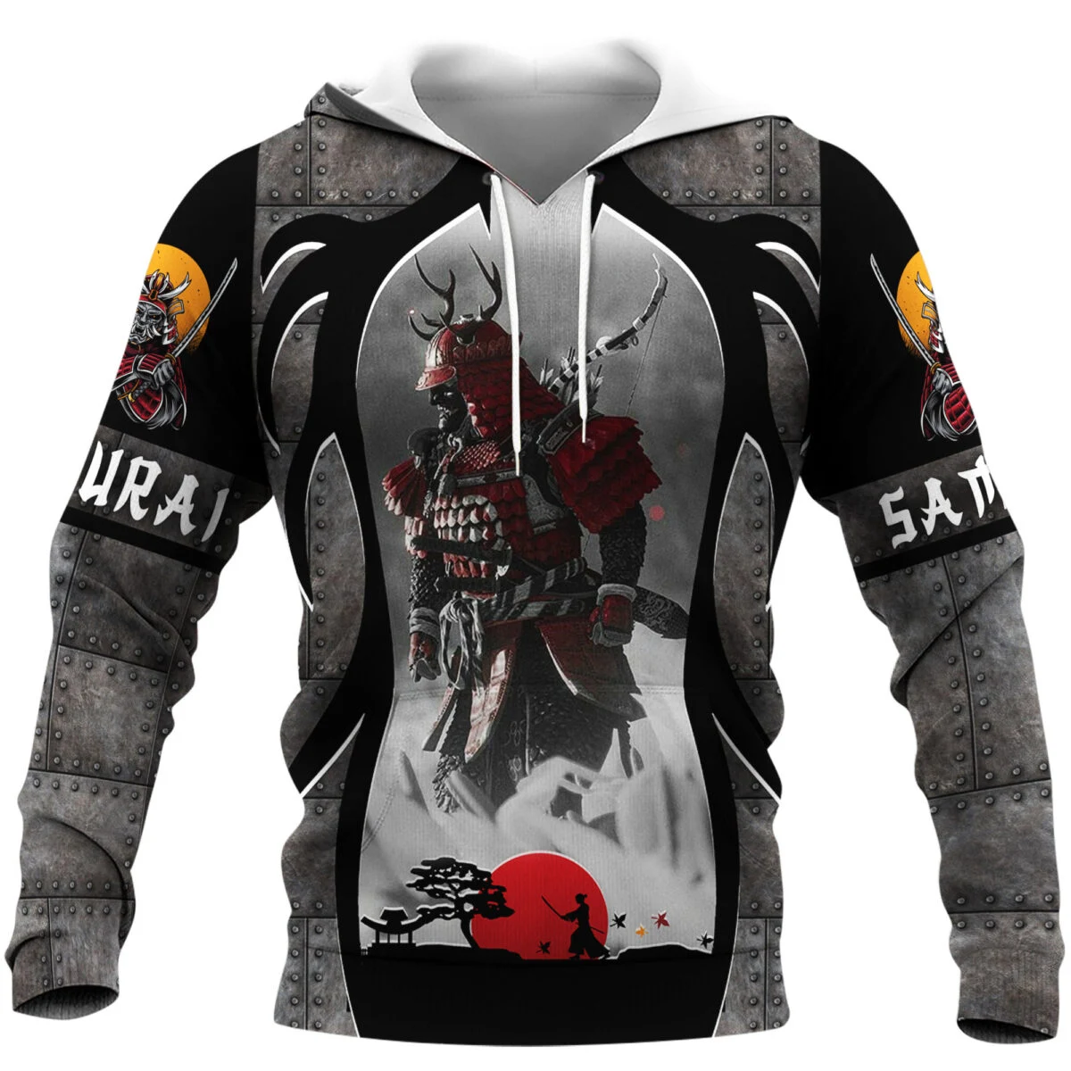 

CLOOCL Men Hoodie Japanese Sakura Samurai 3D Graphics Printed Pullover Unisex Fashion Zipper Hooded Coat Hoodies & Sweatshirts