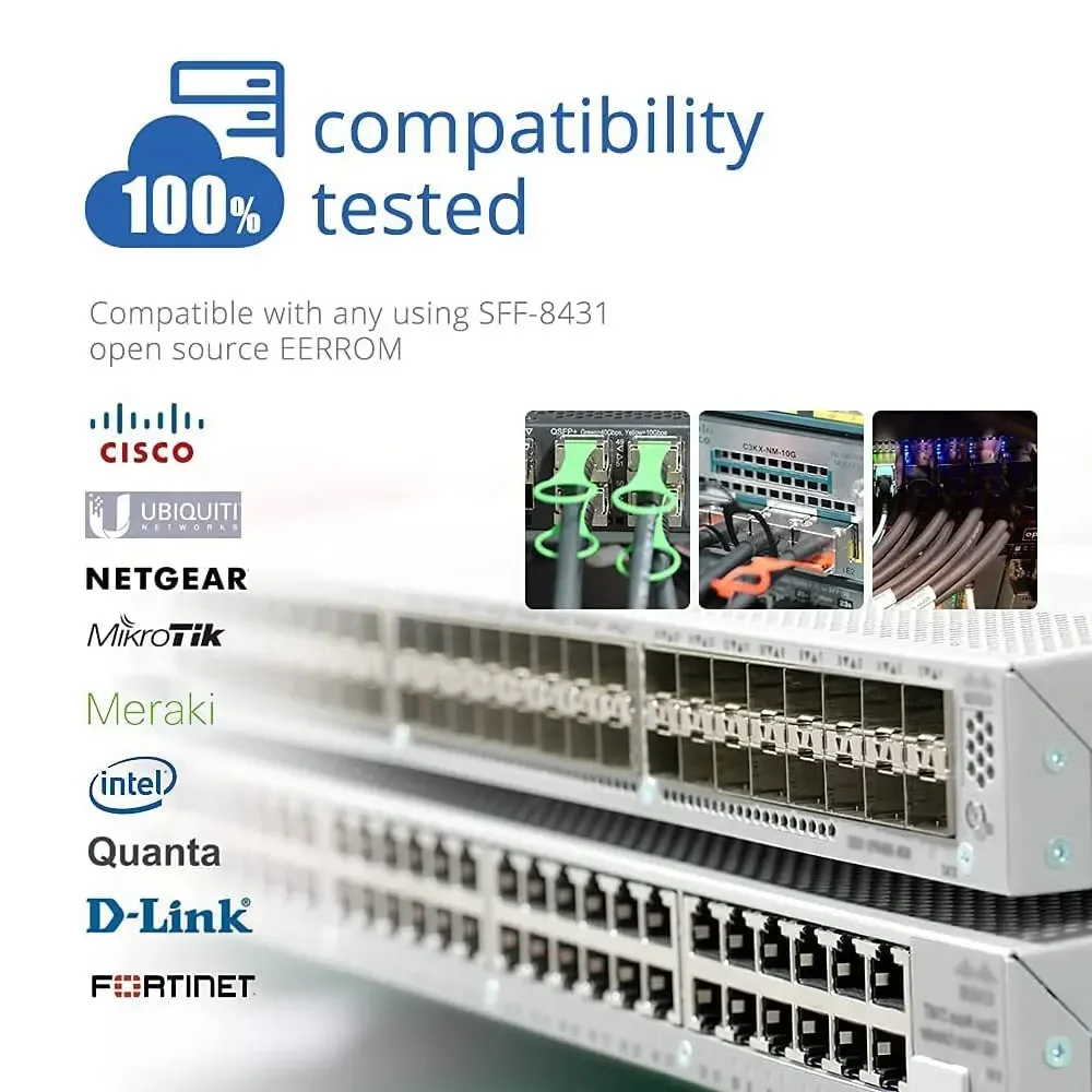 Фото Кабель ЦАП Natalink 10G SFP+ Twinax, пассивный медный кабель с прямым подключением 0,5–7 м, совместимый с переключателем Cisco, TP-link, MikroTik, HP и т. д. №4