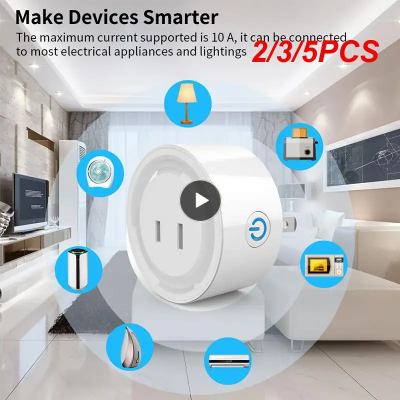 

2/3/5PCS Smart Home Jp Outlet Remote Control Smart Socket Wifi Voice Control Tuya Smart Plug Support Alexa Google Home Tuya