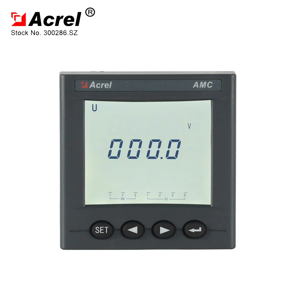 

300286.SZ AMC72L-DV factory однофазный ЖК-дисплей Цифровой вольтметр постоянного тока Солнечная система Аналоговый вольтметр постоянного тока
