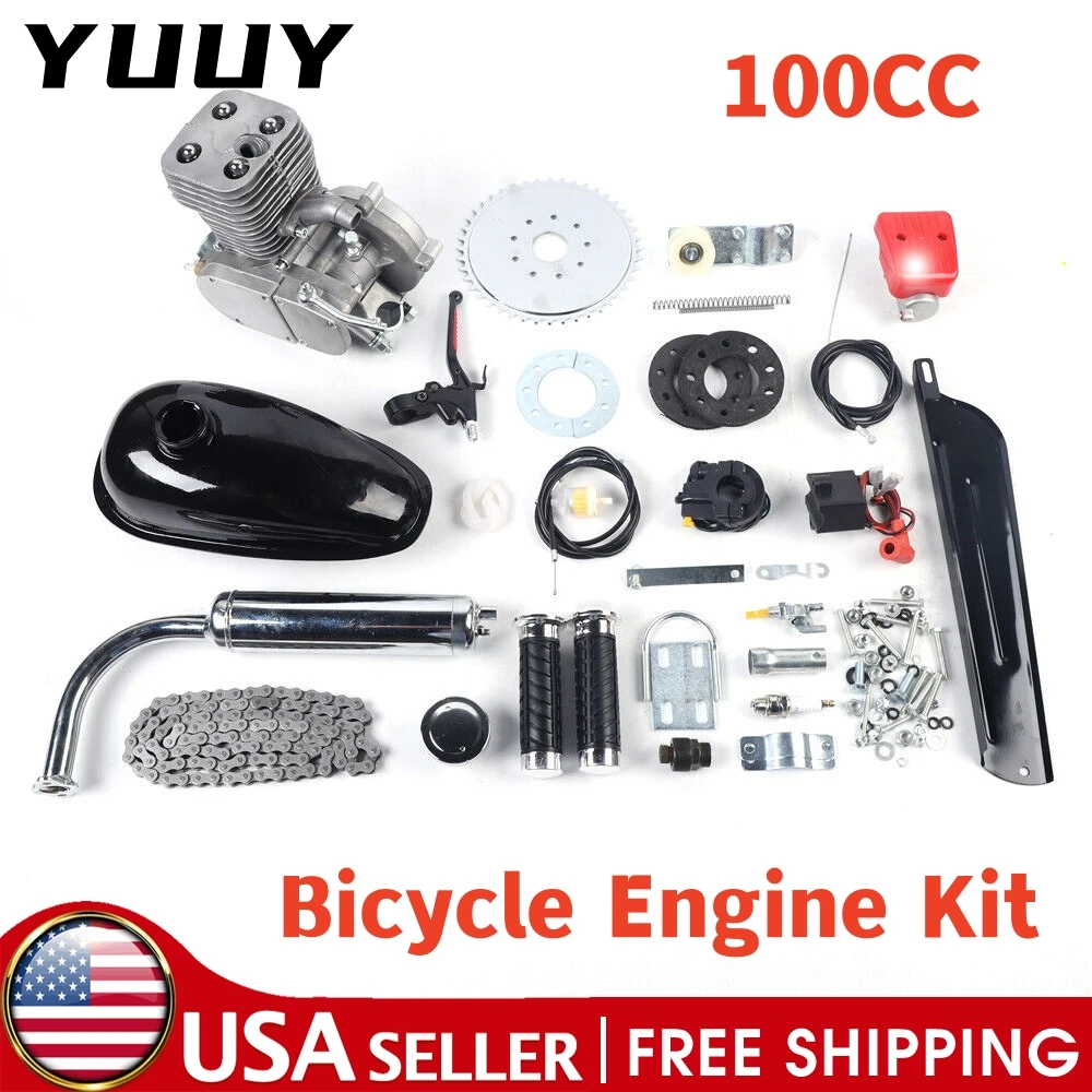 Petrol Gas Engine Motor For Diy Electric Bicycle Mountain Bike Complete Set 36/44 Tooth