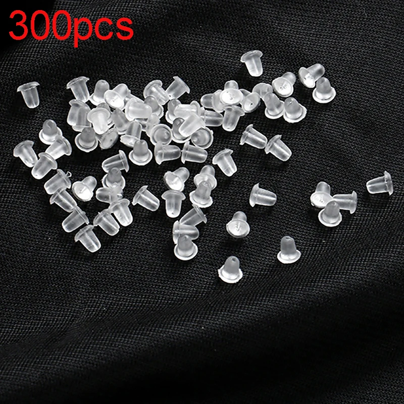 

100-300pcs Soft Silicone Rubber Earring Plugs Back Stoppers For Stud Earrings DIY Ear Findings Jewelry Making Accessories