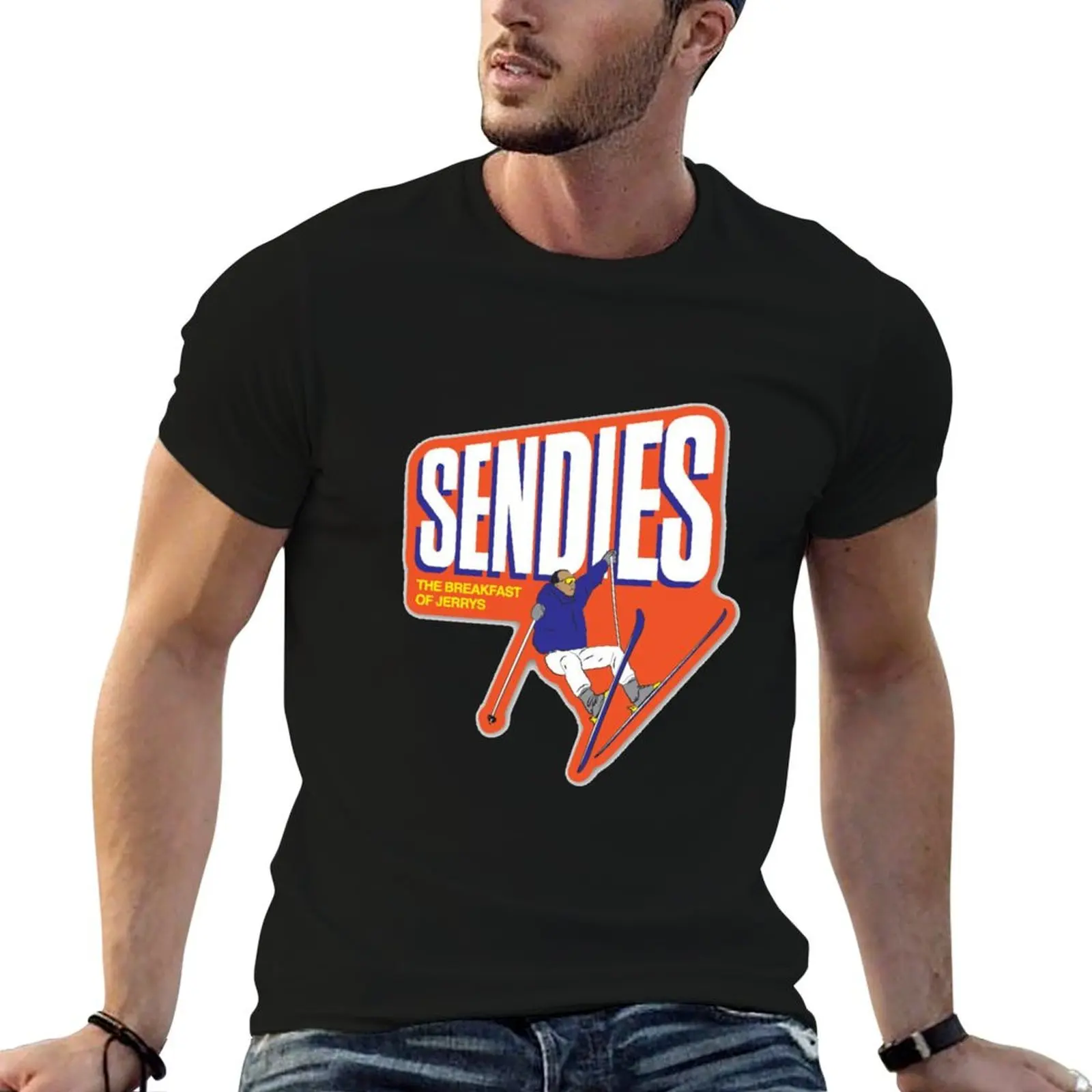 Фото Футболка Sendies Cereal, повседневный топ большого размера с короткими рукавами №1