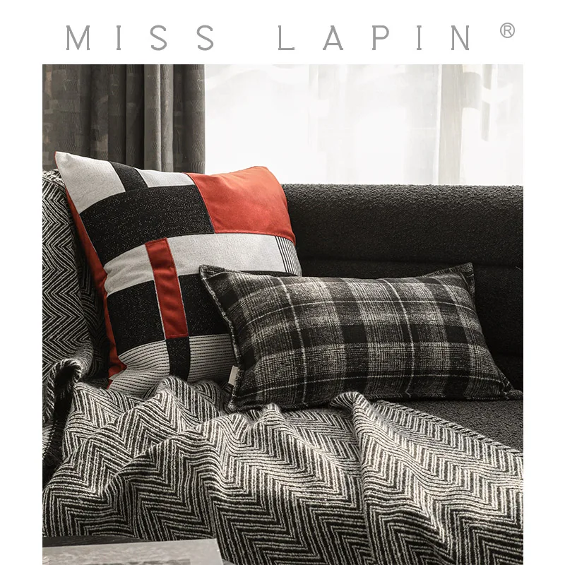 Современная отделка интерьера кроватная дорожка зигзагообразный узор