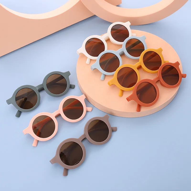 

BEGREAT Boy Girl Cute Cartoon Bear Shape Fashion Round Sunglasses Children Vintage Sunglasses UV Protection Classic Kids Eyewear