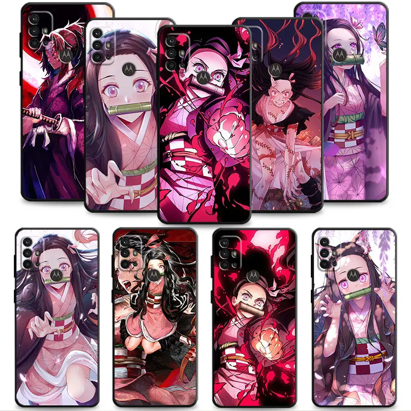 

Demon Slayer Kamado Nezuko Case For Motorola G31 E6s G8 Plus Power G30 20 30 Pro G60 G22 G9 Play G Stylus 2022 Bumper Back Cover