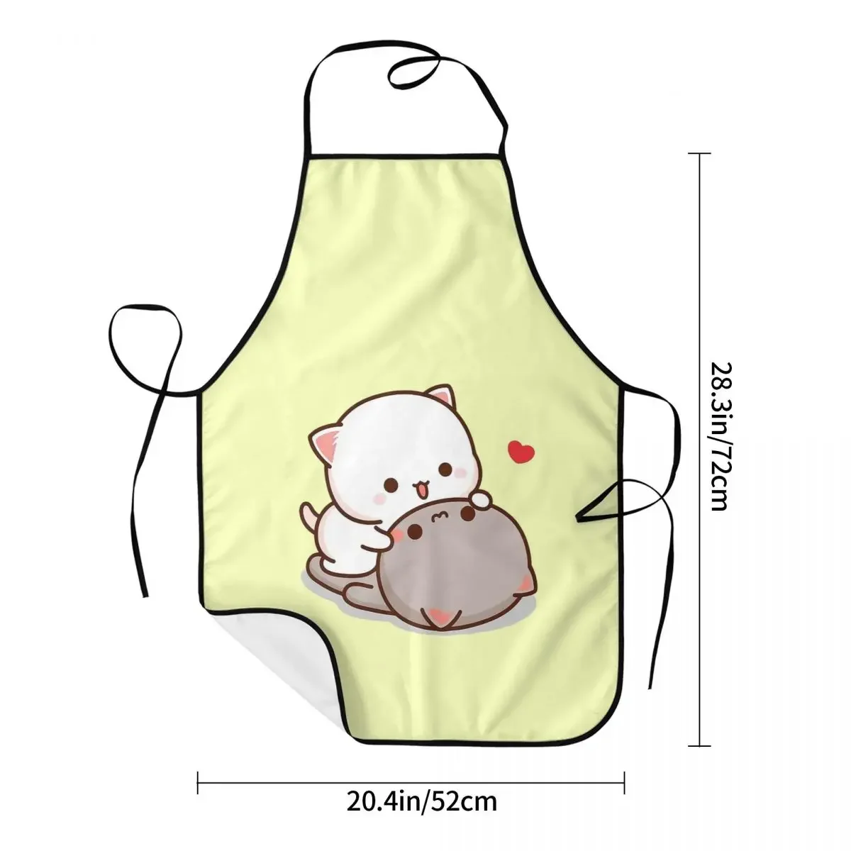 Унисекс персик и гома мочи кошка Cuddling кухня шеф-повара приготовление пищи фартук