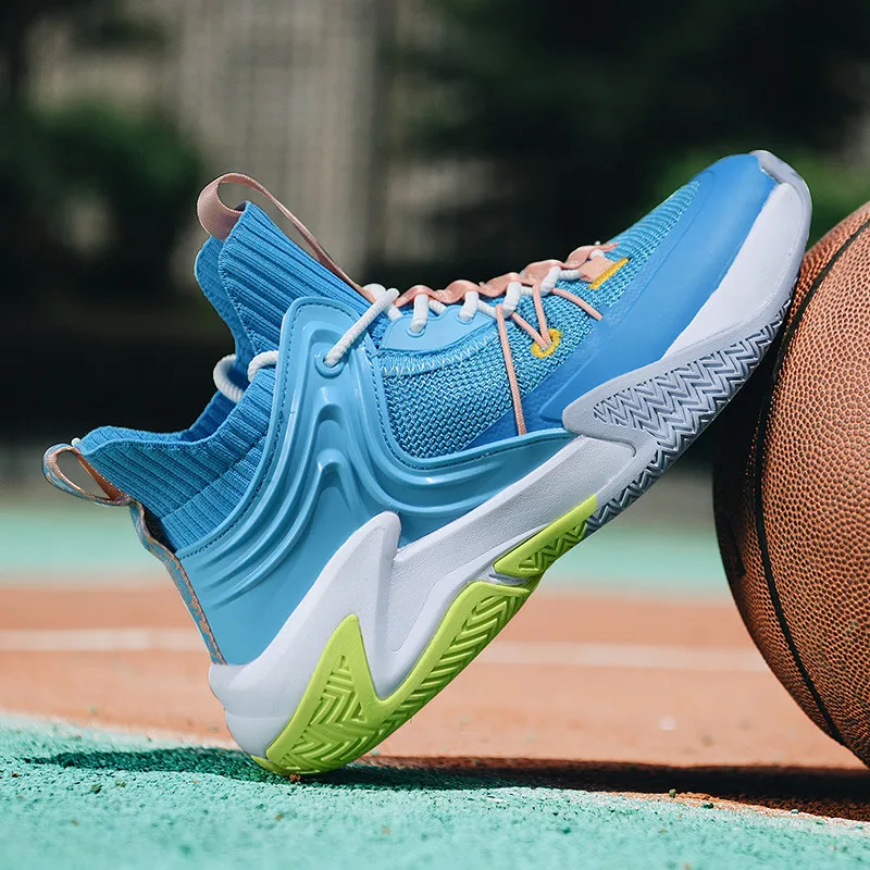 New Trend Men Basketball Shoes Breathable Rebound Sport Shoes Anti-skid Training Basketball Boot Male Athletic Sneakers Big Size