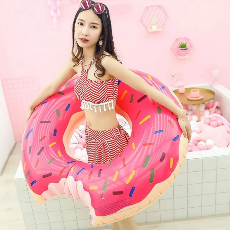 

Swimming Mattress Circle Rubber Ring Swimming Pool Toys Seat Inflatable Swimming Ring Donut Pool Float for Adult Kids