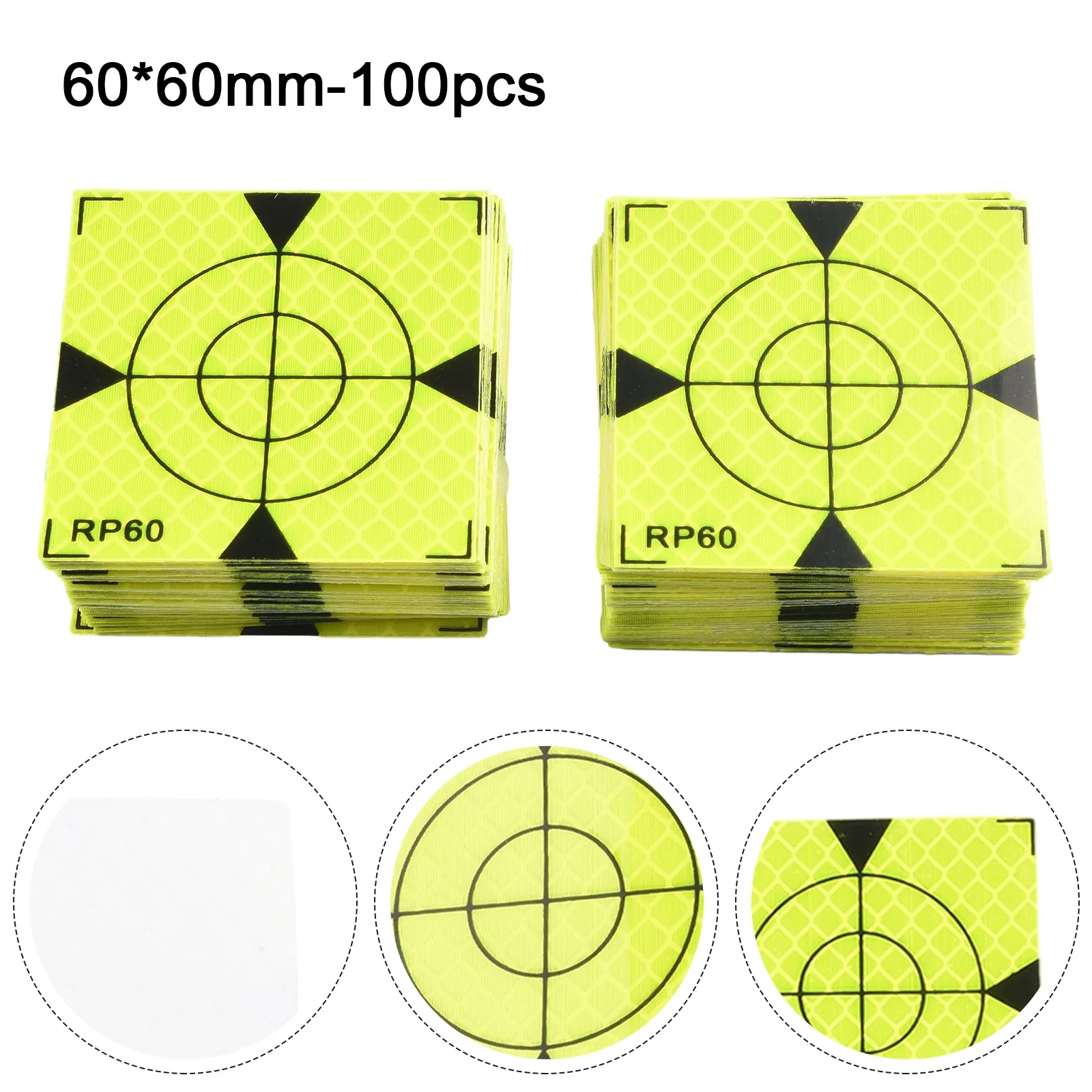 100 шт. 0/30/40/50/60 мм тахеометр отражатель мишень зеленый треугольник