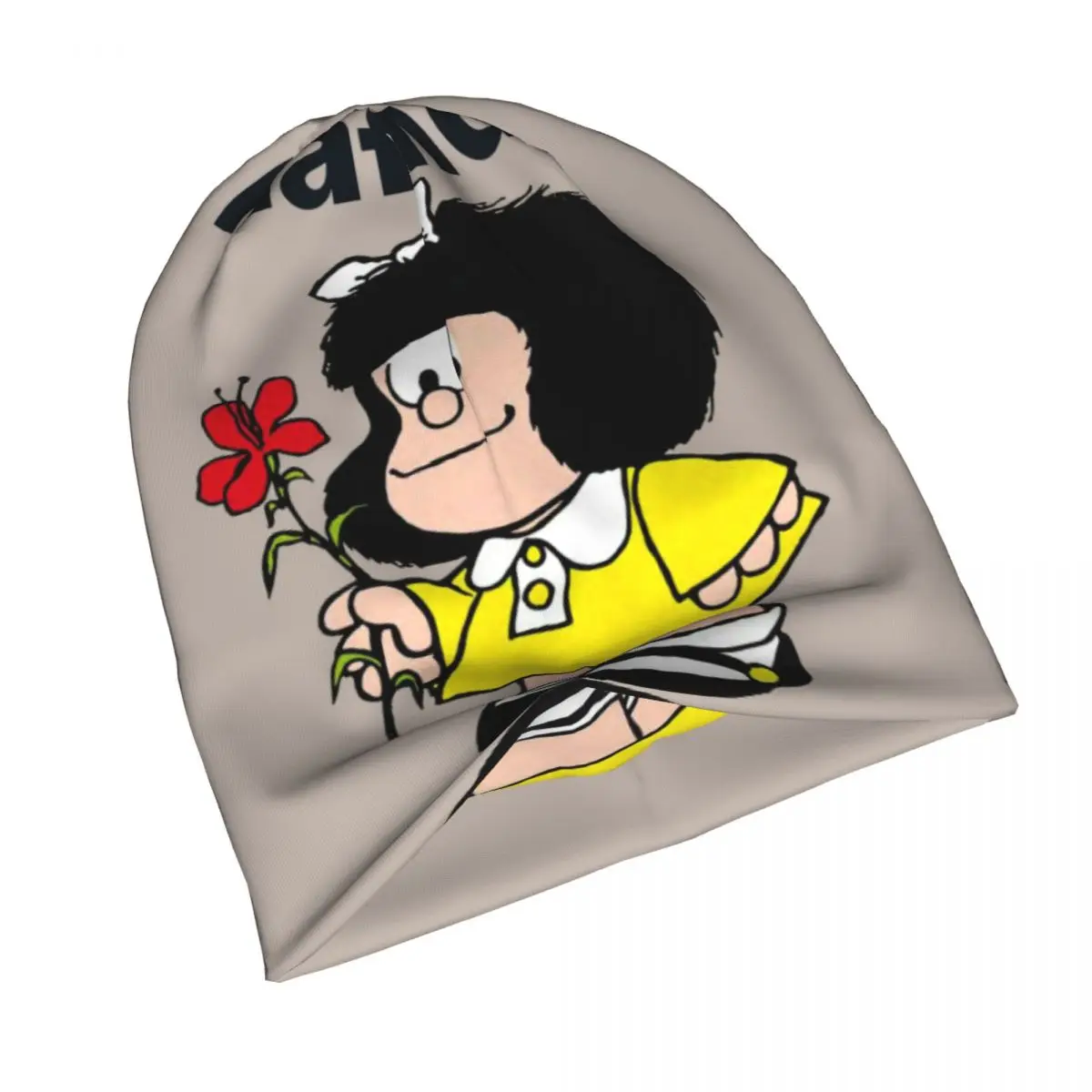 Mafalda милые друзья комикс Chracters (7) осенние женские тонкие облегающие шапки двойные