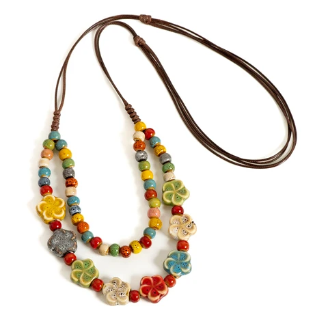 Керамическое ожерелье Midofare  цветочное