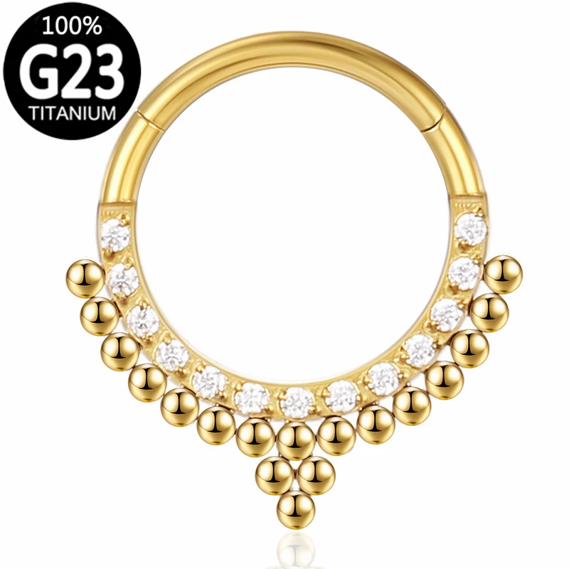 

gold Nose ring piercing Titanium body Jewelry septo piercing sexy nose Ear tragus Helix piercing circular for septum wholesale