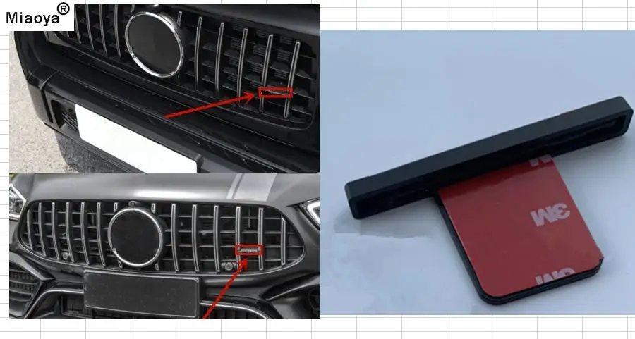 

1X ABS grill grille emblem For AMG Mercedes W212 W202 W211 W210 W205 CLA CLS GLK Grille Sticker Emblem Badge Sticker