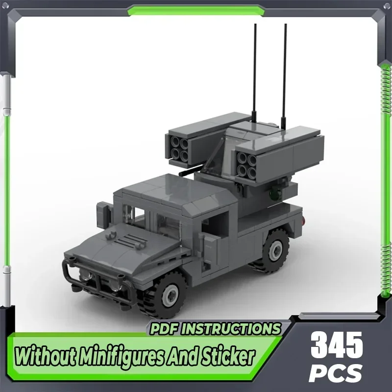 Военные транспортные средства Moc строительные блоки HMMWV AN/TWQ-Avenger модель