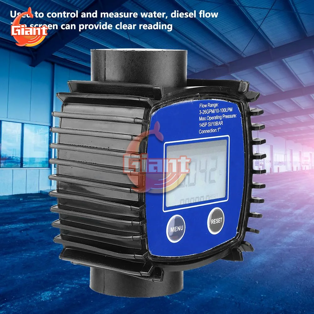 

Turbine Diesel Oil Fuel Flow Meter K25 Water Flow Meter LCD Flow Meter Fuel Pump Pipeline Liquid Flow Meter Sensors 2.3-3.3V