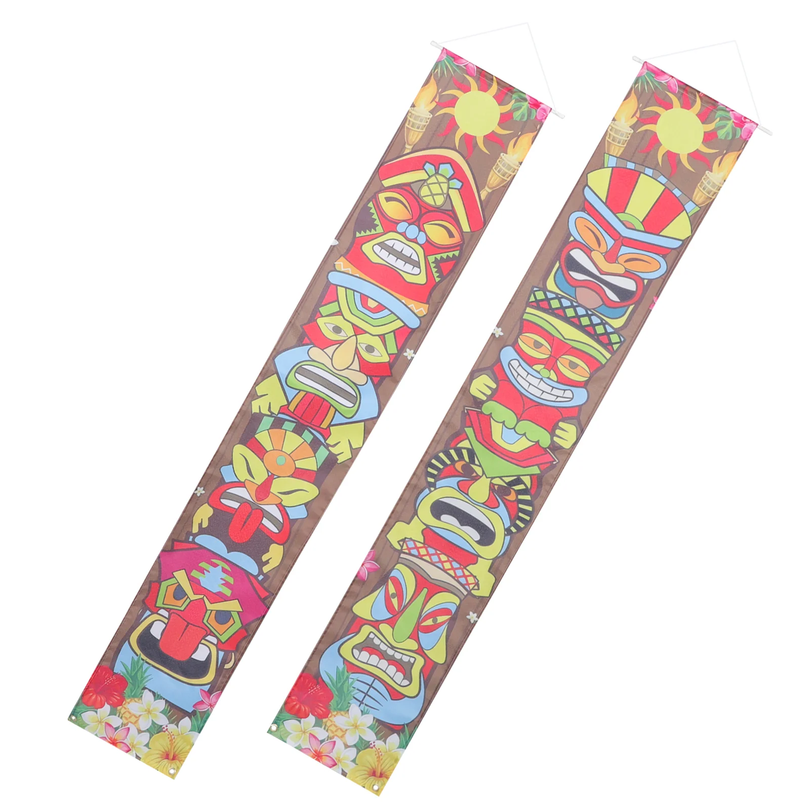 

Party Supplies Tropical Birthday Banner Tiki Hawaiian Porch Signs Wall Hanging Decor