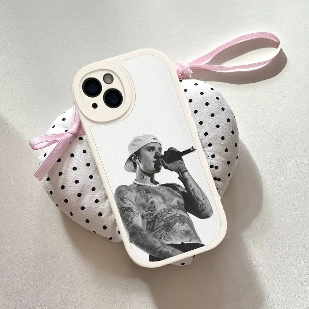 Фото Кожаный чехол для телефона Singer USA J-Justin Bieber для iPhone 16, 15, 14, 16E, 13, 12, 11 Pro Max Plus №5