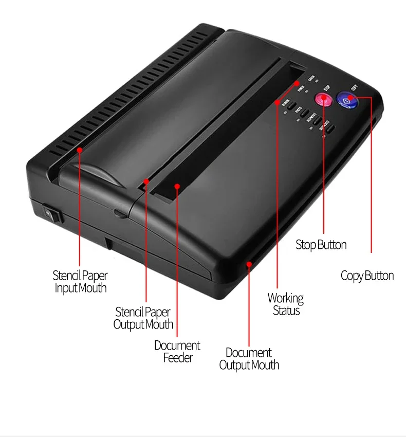 Черная термокопировальная машина копировальный принтер для татуировок