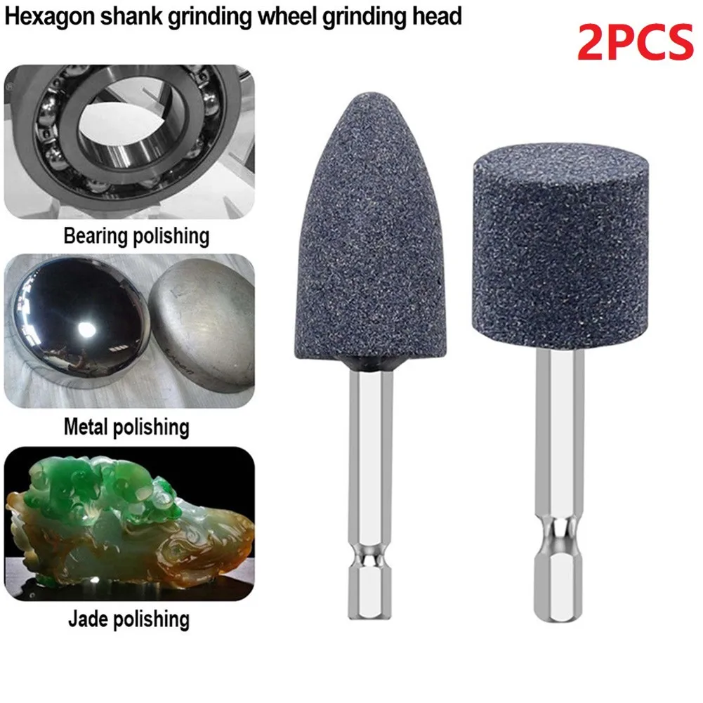 

2pcs Grinding Head Brown CorundumCone Grinding Drill Hexagonal Shank Portable Sharpening Head High Quality Useful Best