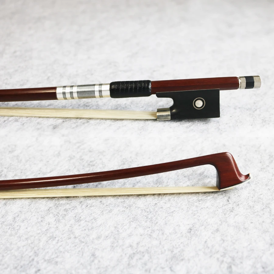 

NEW 1/2 Size Pernambuco Violin Bow Natural Horsehair Ebony Frog Length 62cm