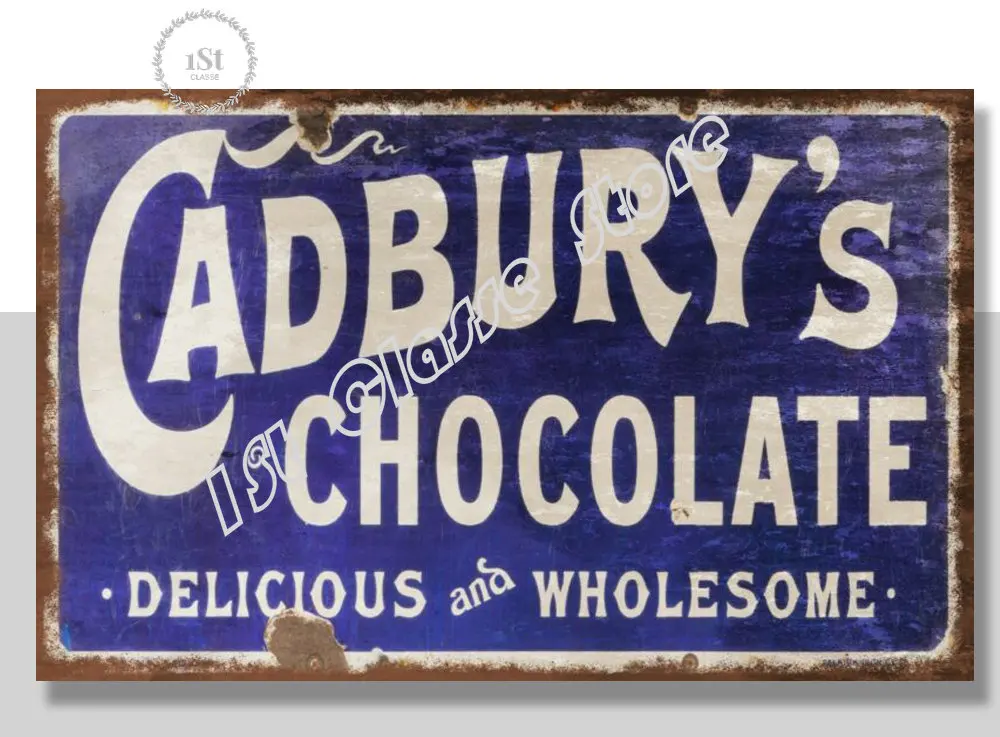 

Cadburys Chocolate Bar Advert Vintage Look Retro Style Metal wall sign plaque vintage decor