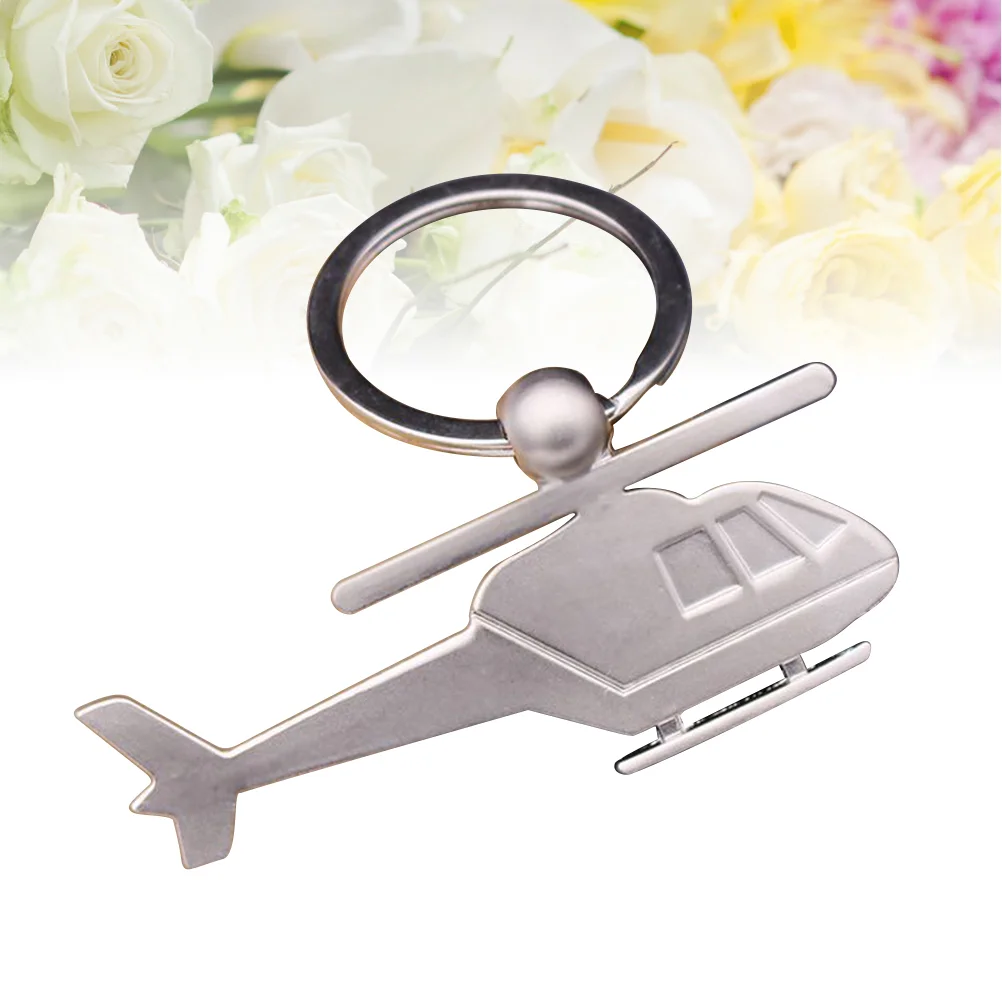 

1pcs Helicopter Keychain Helicopter Metal Cool Creative Gift Keyfob Car Keyring Purse Bag Pendant Party Favor