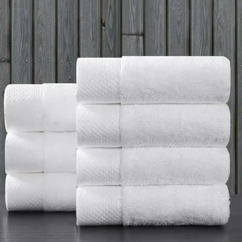 

100% Хлопковое полотенце для лица 35x75/40x80 см, белые полотенца для дома, гостиницы, ванной