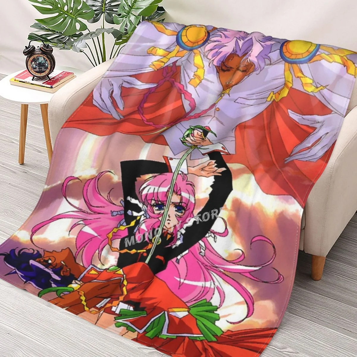 

Utena Game Scan Throw Blanket Sherpa Blanket Bedding soft Blankets