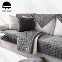 thicken plush sofa cover solid decor furniture protector non slip bay window cushion for living room couch slipcover sofa towel