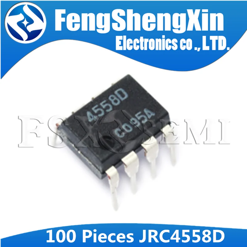 

100pcs/lot JRC4558D DIP-8 NJM4558D 4558D DIP JRC4558 DIP8 Dual Operational Amplifier ICC