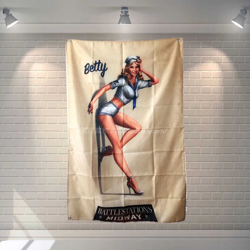 

"Betty" Rock Band Poster Hanging Painting Wall Sticker 56X36 Inches Cloth Banner Music Banquet Home Decor