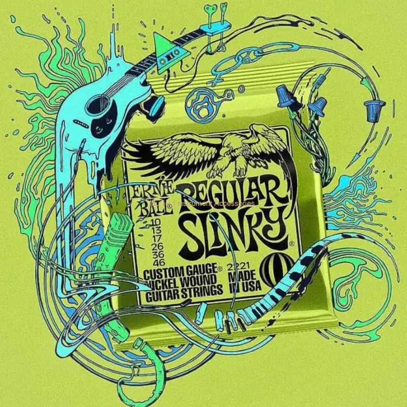

2221 ERNiE BALL Nickel Wound Electric Guitar String Instrument Accessories 010.013.017.026.036.046