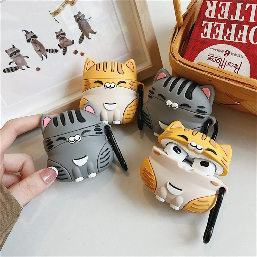 

1pcs Soft Protective Case 3d Cartoon Headset Case Portable Cute Earphone Case For Airpods Series Silicone Earphone Cover