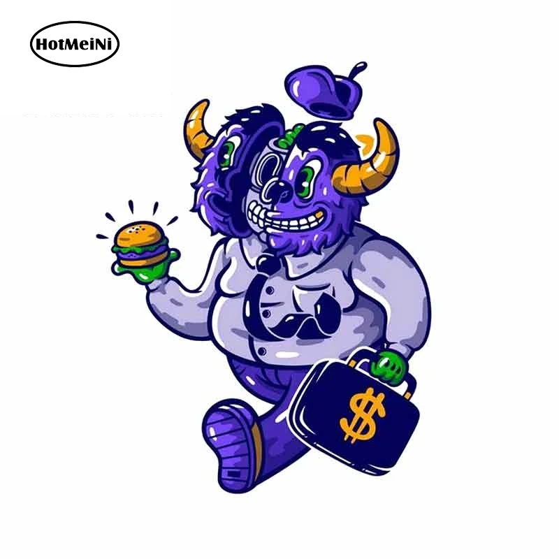 

13cm x 10.1cm For Cartoon Cattle Personality Car Sticker Car Assessoires Decal 3D Occlusion Scratch Decoration