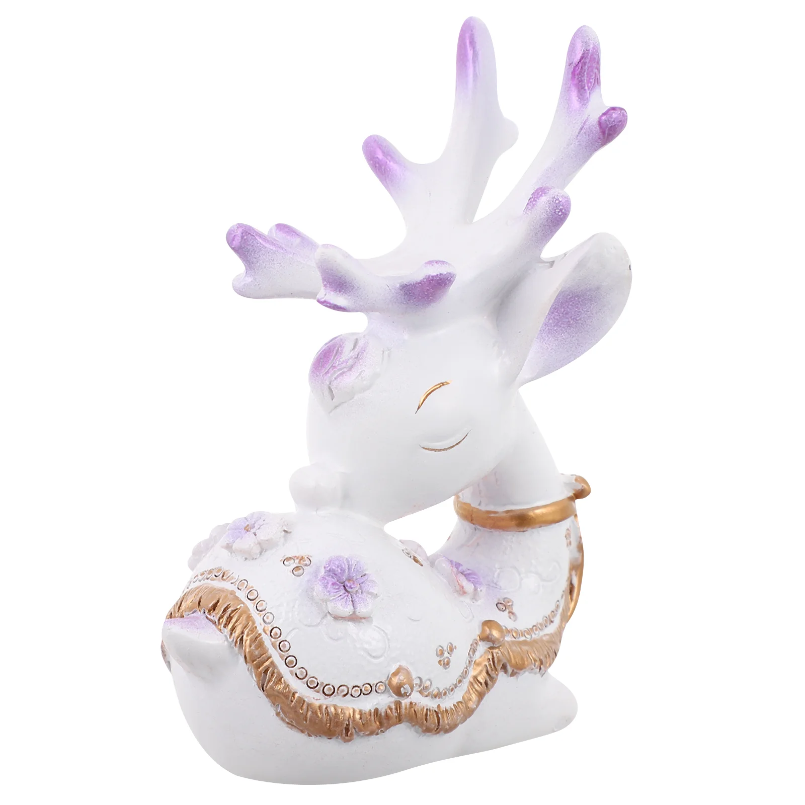 

Deer Crystal Reindeer Resin Base Figurine Sculpture Statue Animal Figurines Decor Stand Holder Sphere Couple Desk Wild Elk