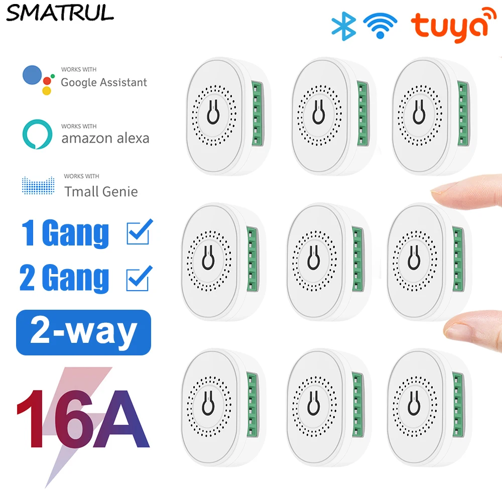 Смарт-светильник ключатель SMATRUL 16 А 1/2 клавиш Wi-Fi Bluetooth | Обустройство дома