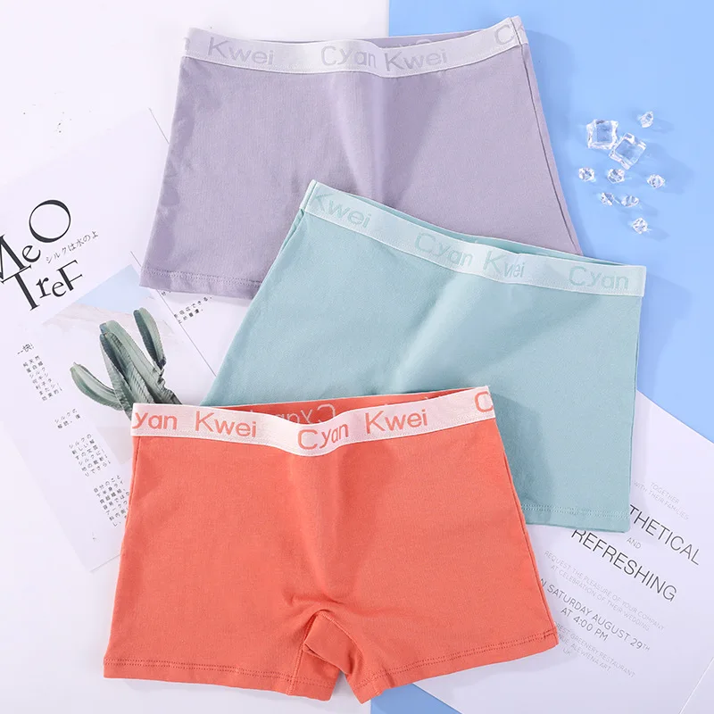 3 Pieces/Set Panties Women Boyshort Cotton Big Size Female Boxer Underwear Under Skirt Ladies Safety Short Pants
