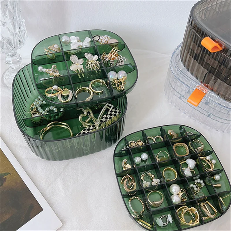 Korea Statement Design Necklace Box Bracelet Box Multilayer Simple Fashion Jewelry Organizer Box Small Portable Jewellery Boxes