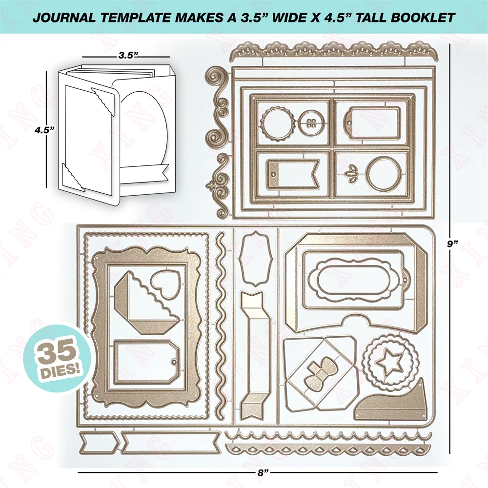 2022 New Scrapbook Diy Decoration Embossing Template Journal Template Die Set Metal Cutting Dies Craft Blade Punch Reusable Mold