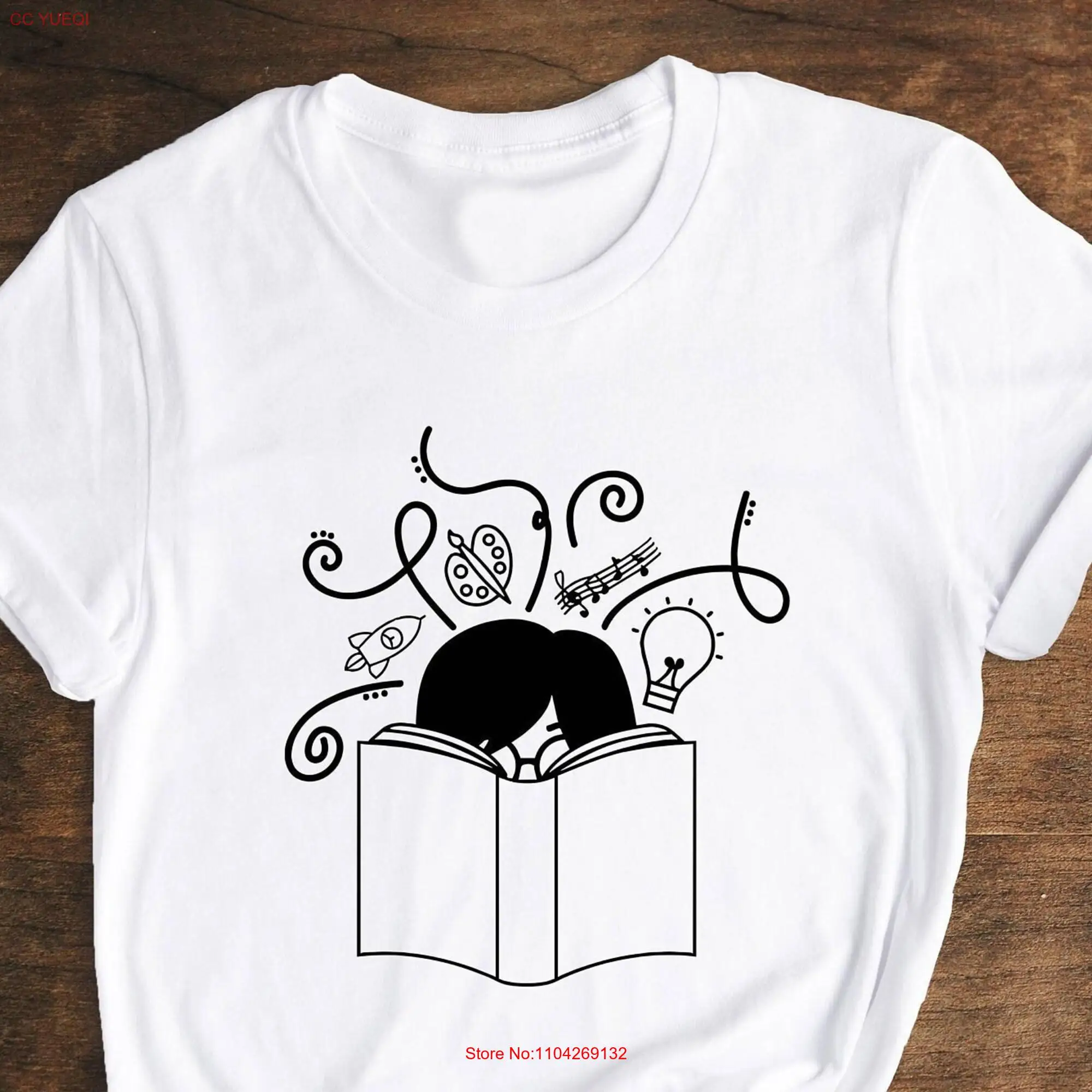 Girl Reading T Shirt Book Lover Who Likes to Read Library Bookworm Funny Bookish long or short sleeves