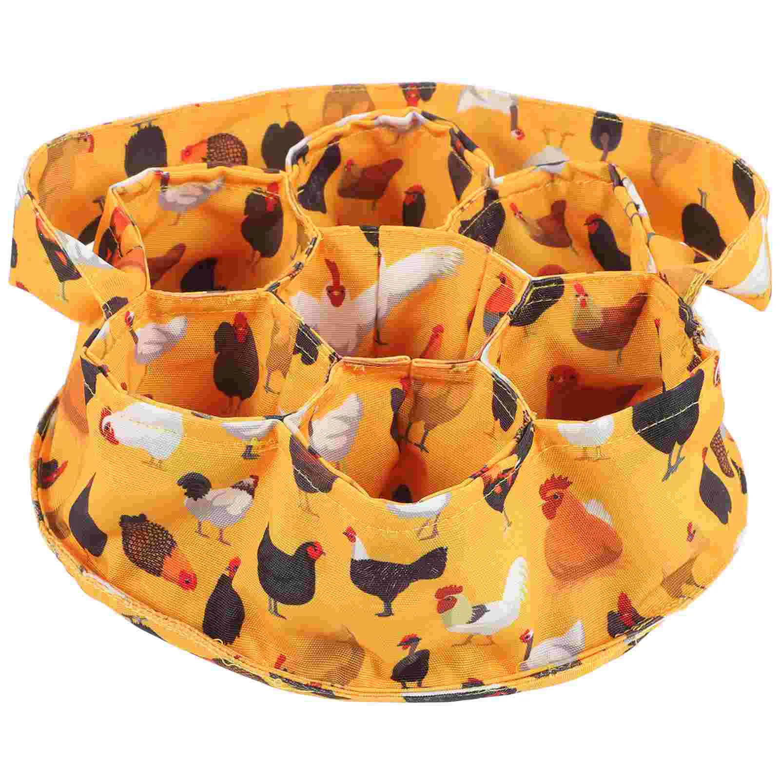 

Mini Egg Collecting Basket with 7 Pouches for Transporting and Storing Chicken, Hen, , and Goose Eggs - Perfect Gift for