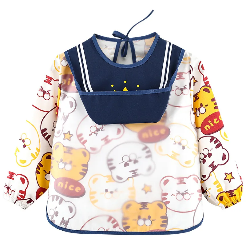 

Children's cotton smock children's waterproof anti-dressing baby apron infant mother and baby bib for kids