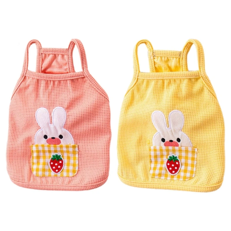 

Женский мягкий милый жилет на бретельках с мультяшным рисунком, летняя одежда с застежкой, одежда, наряды для маленьких собак