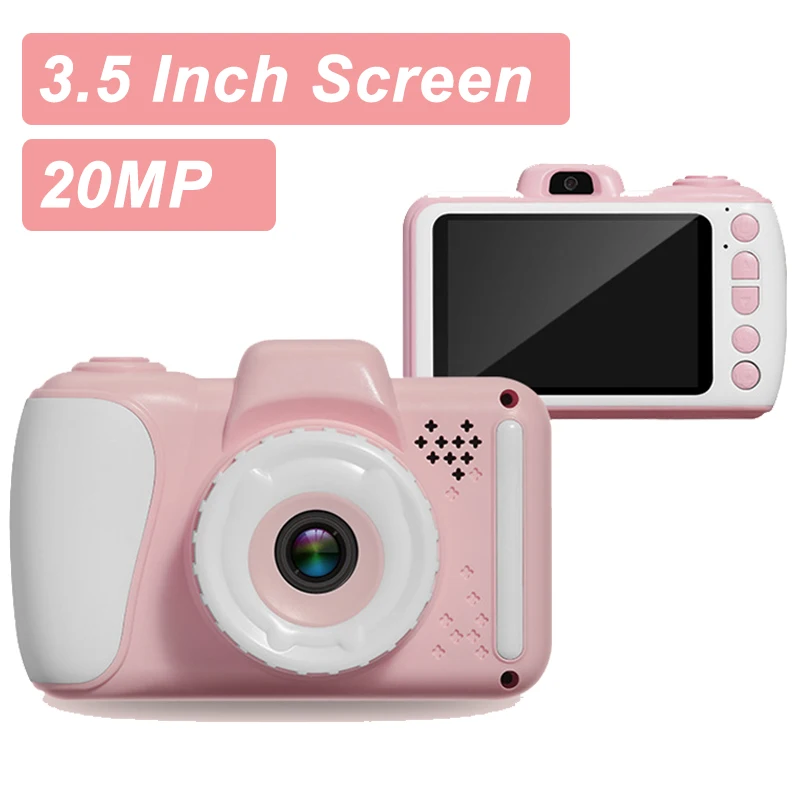 

20MP Children's Camera Front Rear Dual-camera 3.5 Inch HD IPS Screen Digital Camera 1080P Kids Video Camera Birthday Gift