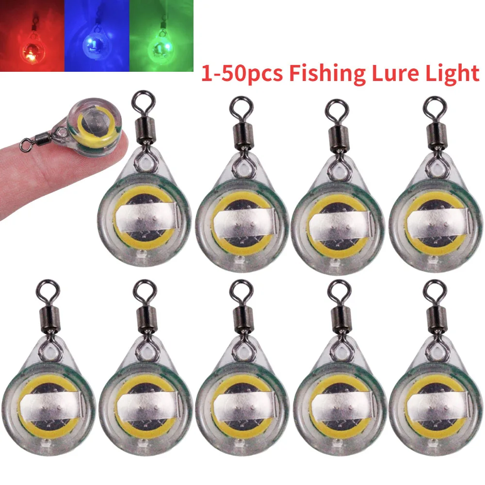 

Mini Fishing Lure LED Light Fisheye Shape Underwater Waterproof Night Light Fishing Bait Luminous Lures Fish Attraction Lamp