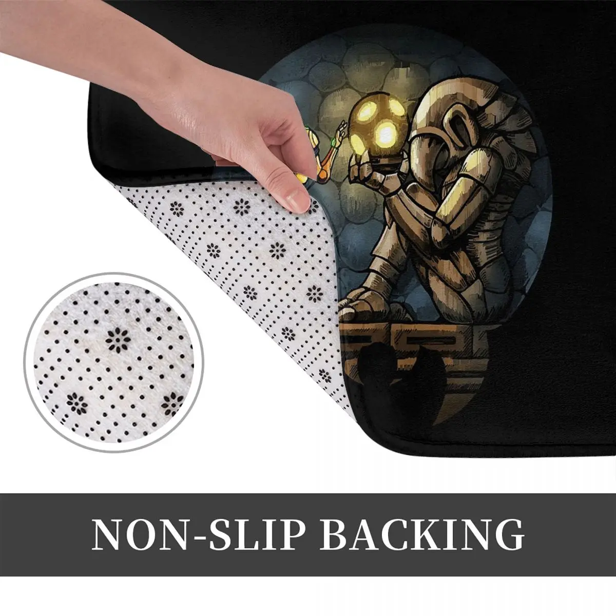 The First Chozo Metroid Samus Aran Нескользящий коврик для пола впитывающий ковер входа дома