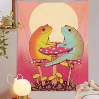 sun mushroom frog tapestry hippie wall hanging psychedelic art tapestries wall cloth psychedelic women yoga carpet boho decor