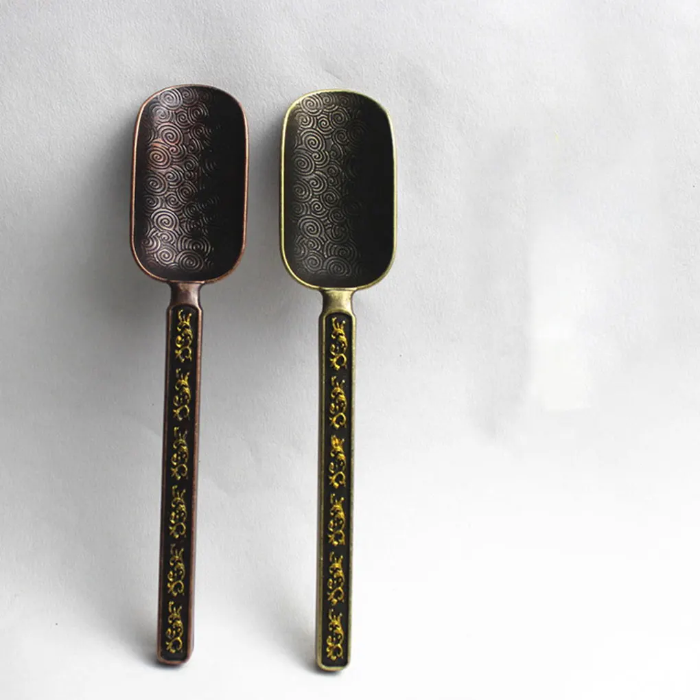 

Китайские старинные медные чайные ложки, держатель для чайных листьев на выбор, аксессуары для чайных ложек